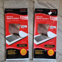 Deflecto Magnetic Vent Covers 5x12in HVAC Register 2 Pack Lot Energy Saver