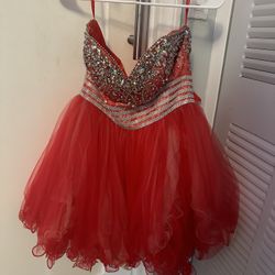 Red Embellished Dress