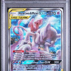 PSA 10 2019 Black Star Promo Full Art Mewtwo & Mew GX SM191