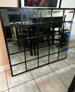 Square Wall Mirror Beveled Glass 56”Lx45”H
