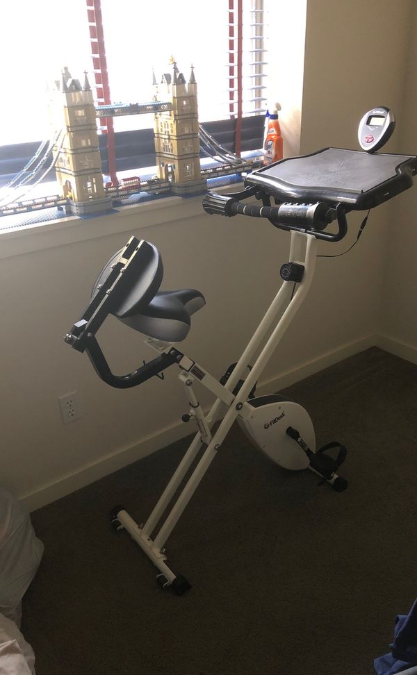 Fitdesk 2 0 Desk Exercise Bike And Office Workstation With Massage Bar For In Seattle Wa