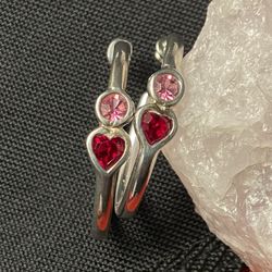 PINK, RED, STERLING Earrings