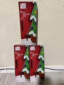 6 Pack Plastic Anchor Stakes 10in 15ft Of Rope Included $5.50 Each