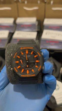 Gshock ga-2100 black with red details