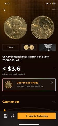Dollar Coin Martin Van Burden