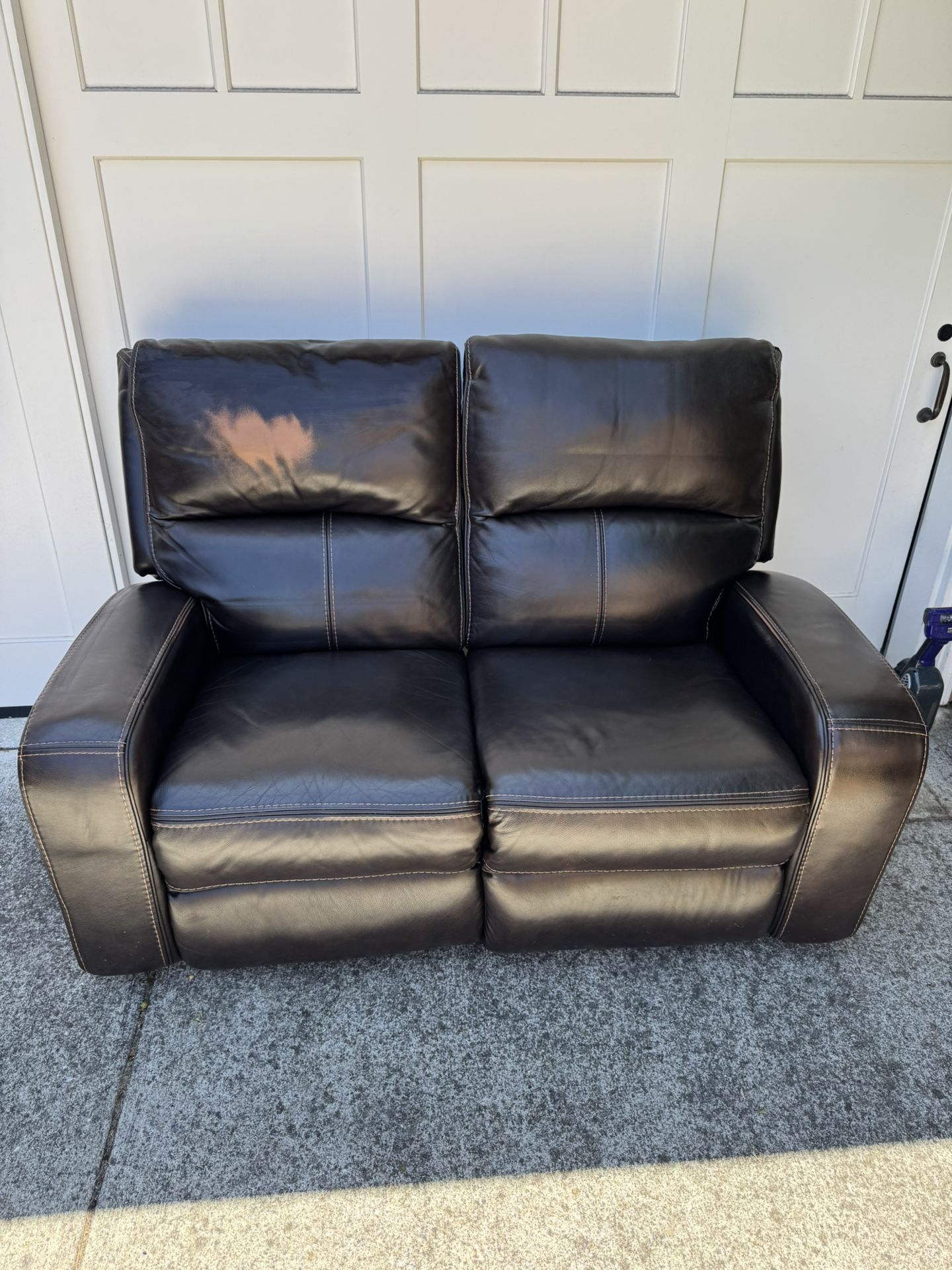Dark Brown Leather Couch