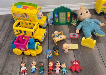 CoComelon Mega Toy Lot Large Toy Bundle – Vehicles, Figures, & school set