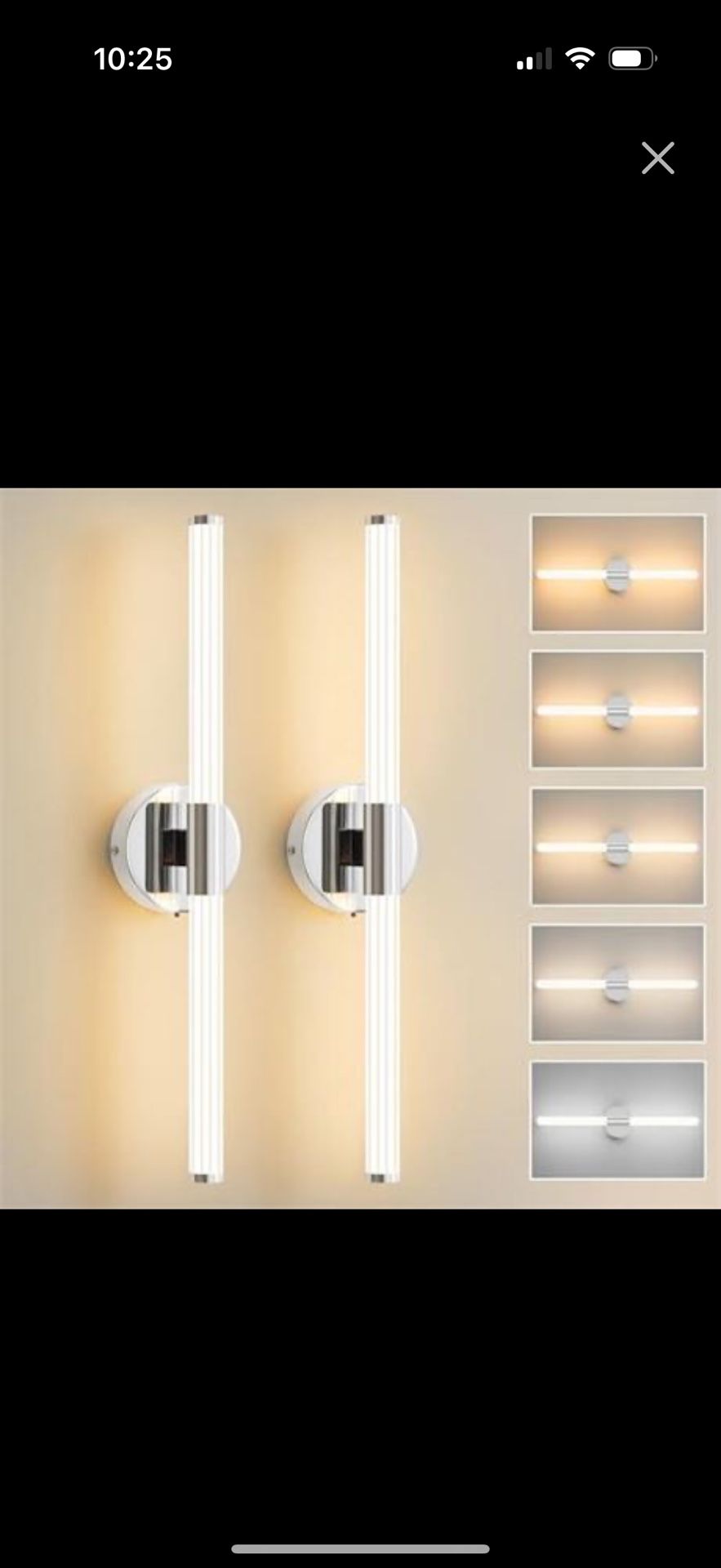 Gednbo Bathroom Wall Sconces Set of 2 Hardwired, Dimmable 5CCT LED Bathroom (SR) MSRP: $99.99 - New - full set