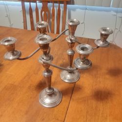 Mcm Gorham Sterling Silver Set Of Candleabras