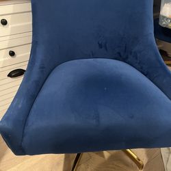 Free Office Blue Velvet chairs 2 
