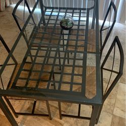 Glass Dining Table With 4 Chairs