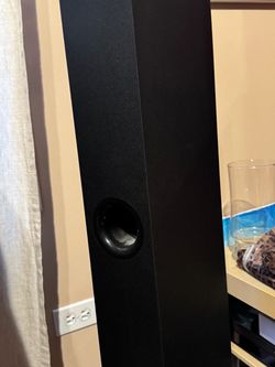 Brookstone iDesign Tower Speaker 588459 - Wired Black, iPod/iPhone Compatible