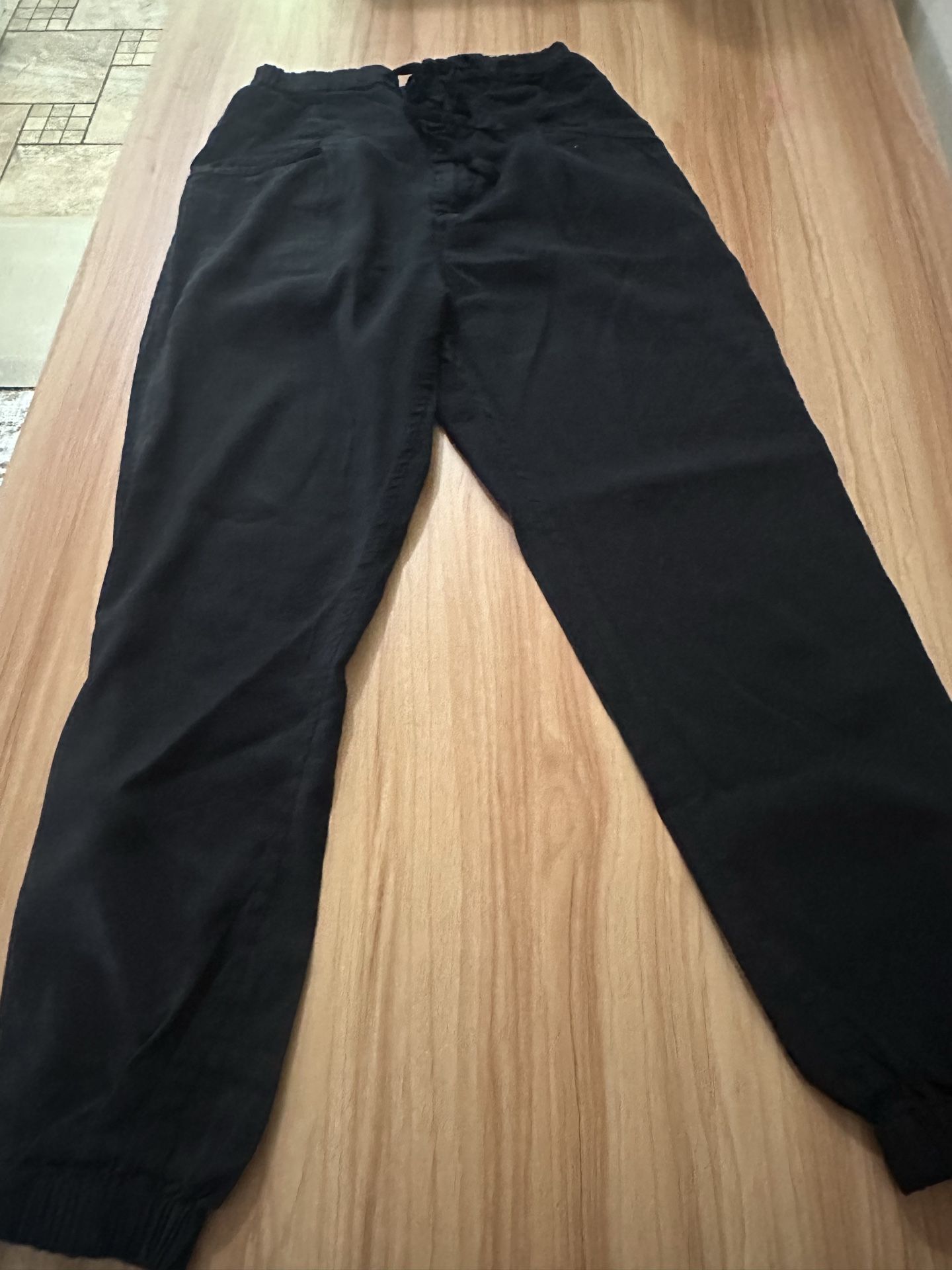 Girls Black Drawstring Joggers ( 10-12 years)
