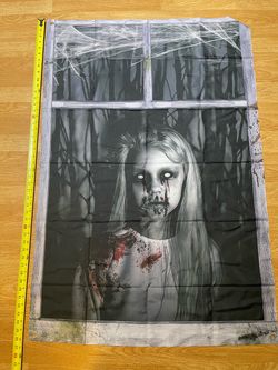 Scary little Girl Mural , Halloween. Size 4X2.3