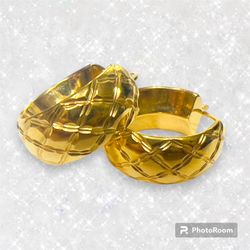 14k Yellow Gold Hoop Earrings 1.9g