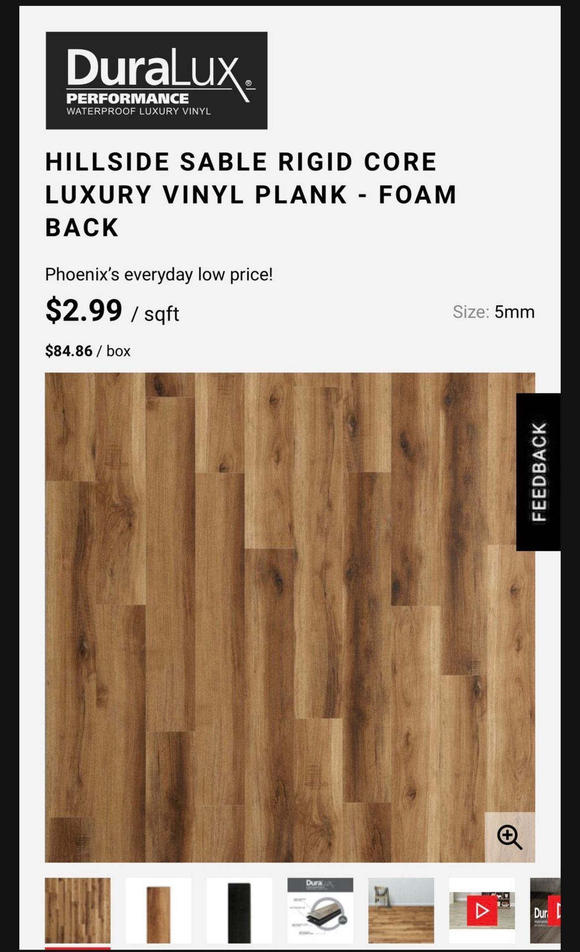 Gorgeous FLOORING! BRAND NEW, Un-used, Still In Box! DuraLux Performance Luxury Vinyl Flooring Waterproof Planks