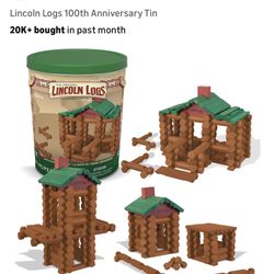 Lincoln Logs 100th Anniversary Tin