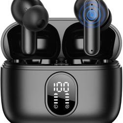 NEW Bluetooth 5.4 Earbuds 42H Playtime LED Display 4 ENC Mics IPX6 Touch Control Hi-Fi Sound Sports/Office iOS Android PC $10 (Retail $30)