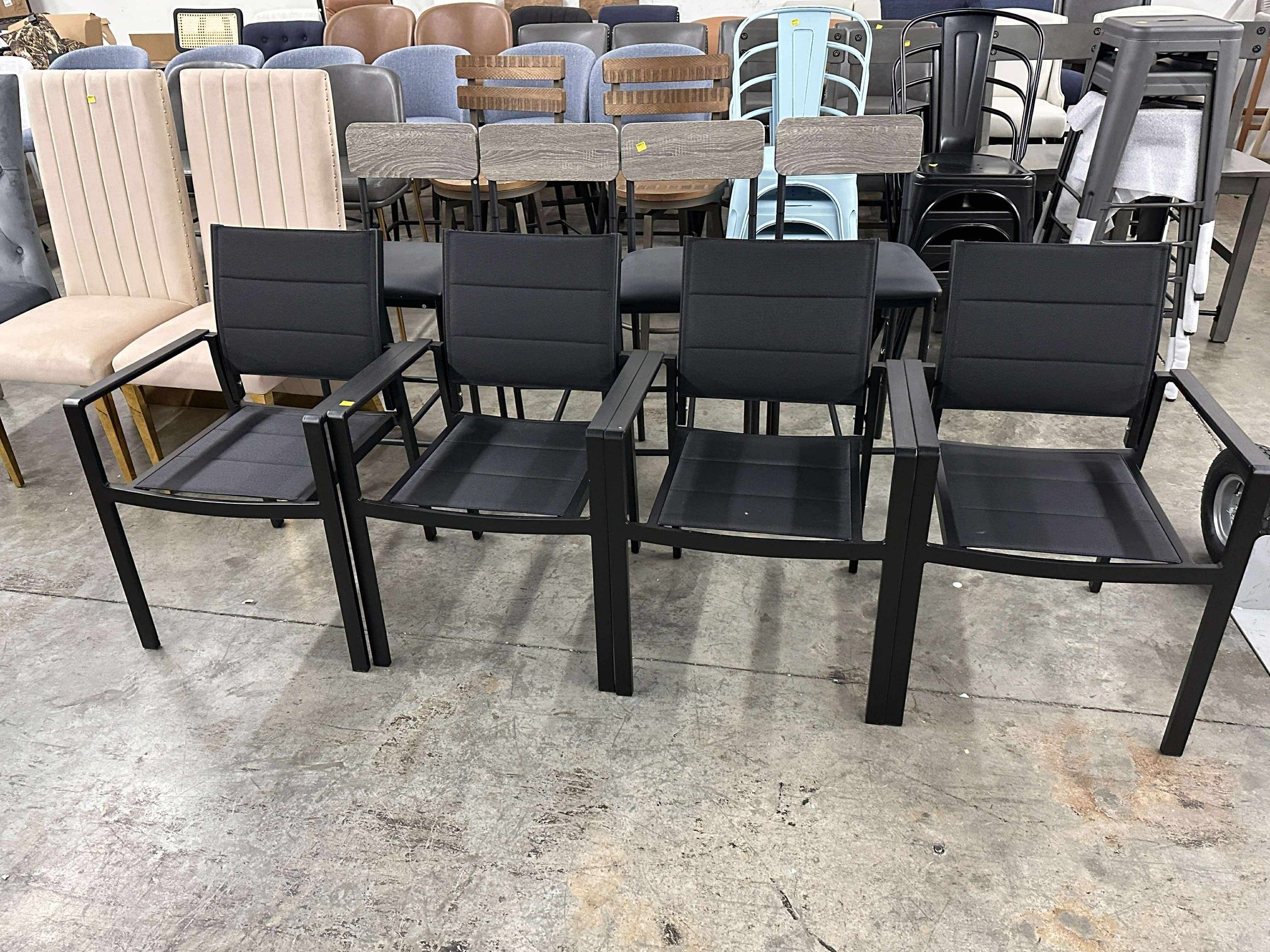 Patio Chairs Set of 4, Aluminum Outdoor Patio Furniture Set,