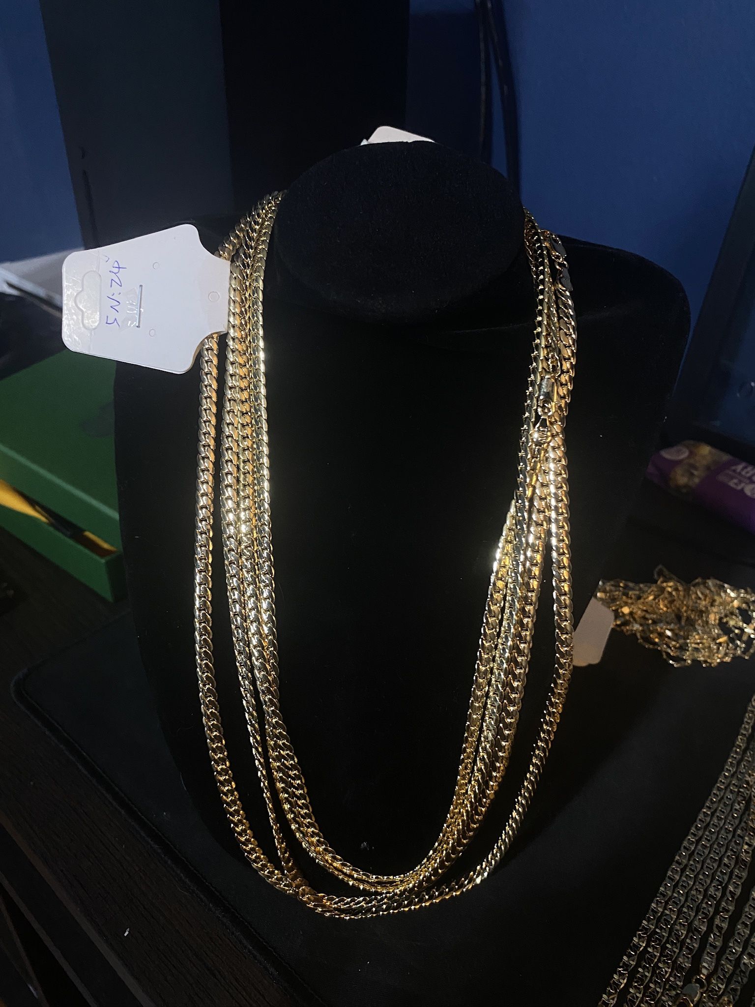 18K Gold Plated Italian Curb Chain β 750 Stamp