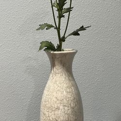 Vintage Silver and Icy White Vase