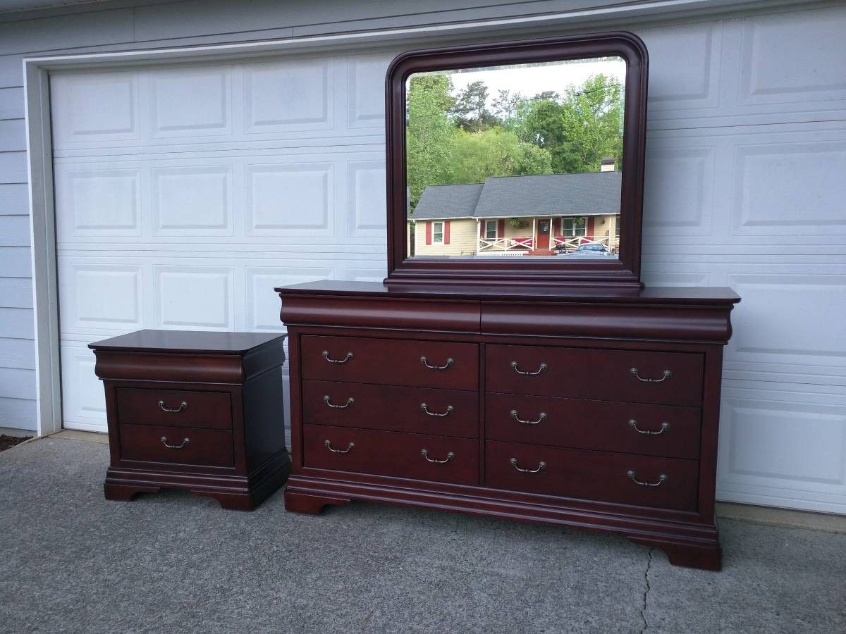 Dresser with Mirror and Nightstand