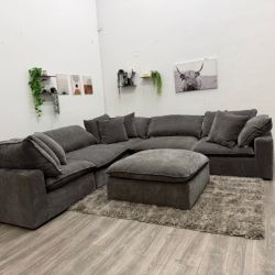 Sereen Dark Grey Sectional Couch - Free Delivery