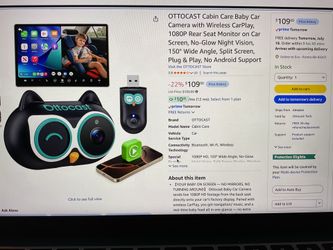 Brand new baby car camper with wireless CarPlay 1080P