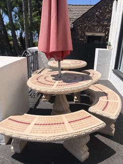 Outdoor table And Benches 