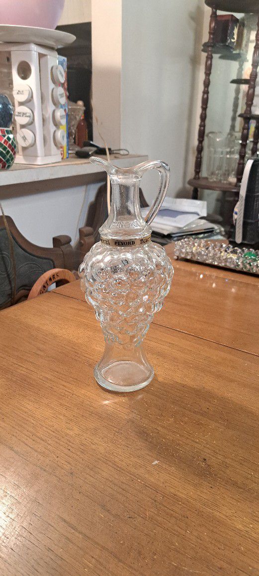 Vintage Grape Shaped Glass Bottle/Decanter Pinord Moscatel (Empty No Cork) 11" Collectible 