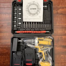 NEW LISION 21V Cordless Drill Set - 2 Batteries & Full Accessory Kit