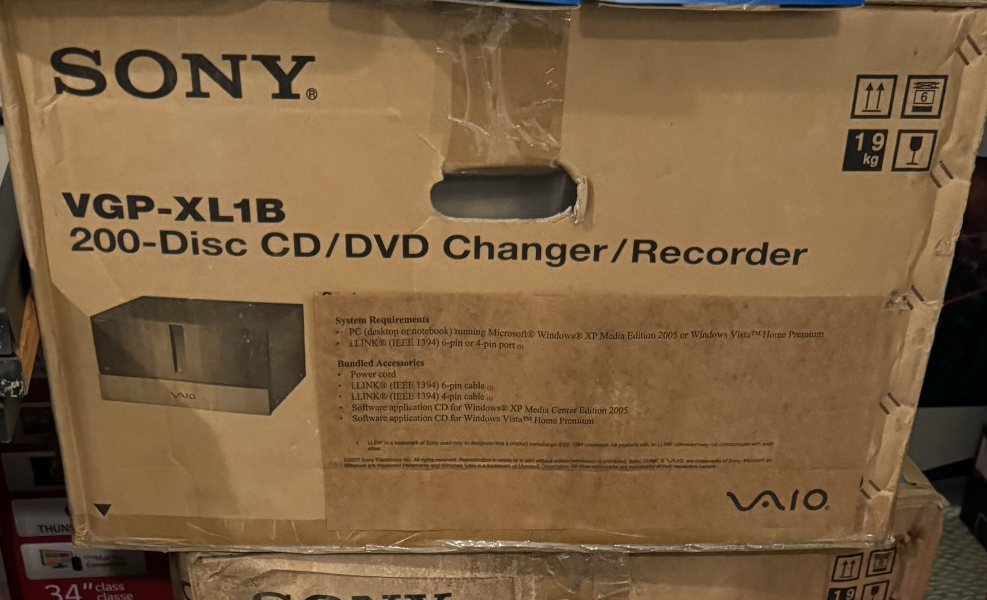 Brand New Sony Vaio Vgp-xl1b CD DVD 200 Disc Changer Recorder