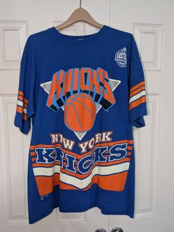 Vintage 90s New York Knicks AOP Salem Sportswear T-Shirt