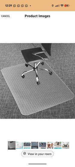 LeapYouth Office Chair Mat for Carpets, Clear Desk Floor Mat for Low, Flat and No Pile Carpeted Floors, Thick and Sturdy Carpet Protector for Desk Cha