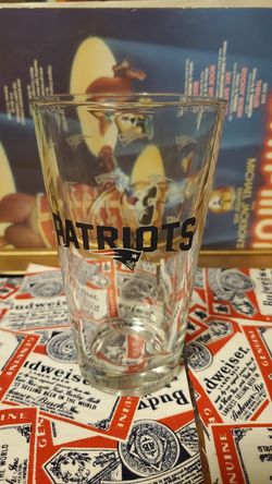 New England Patriots beer cup glass