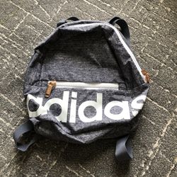 Gray And White Adidas Mini Backpack Purse 