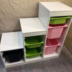 Ikea Trofast Storage With Bins - Local Delivery Available For A Fee - See My Items 
