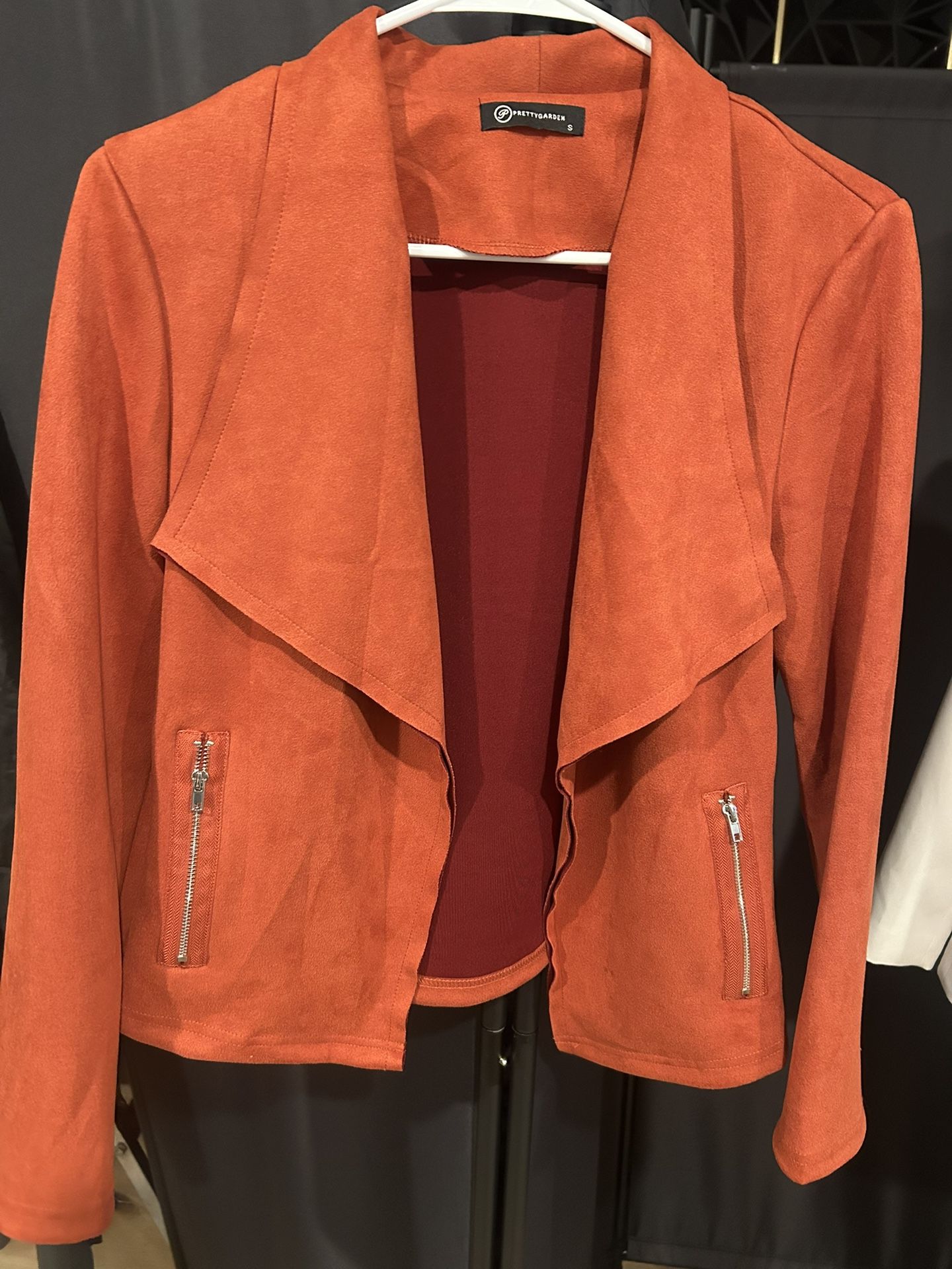 PRETTYGARDEN Women's Faux Suede Jackets 2025 Spring Fall Clothes Long Sleeve Open Front Cropped Coat Outwear