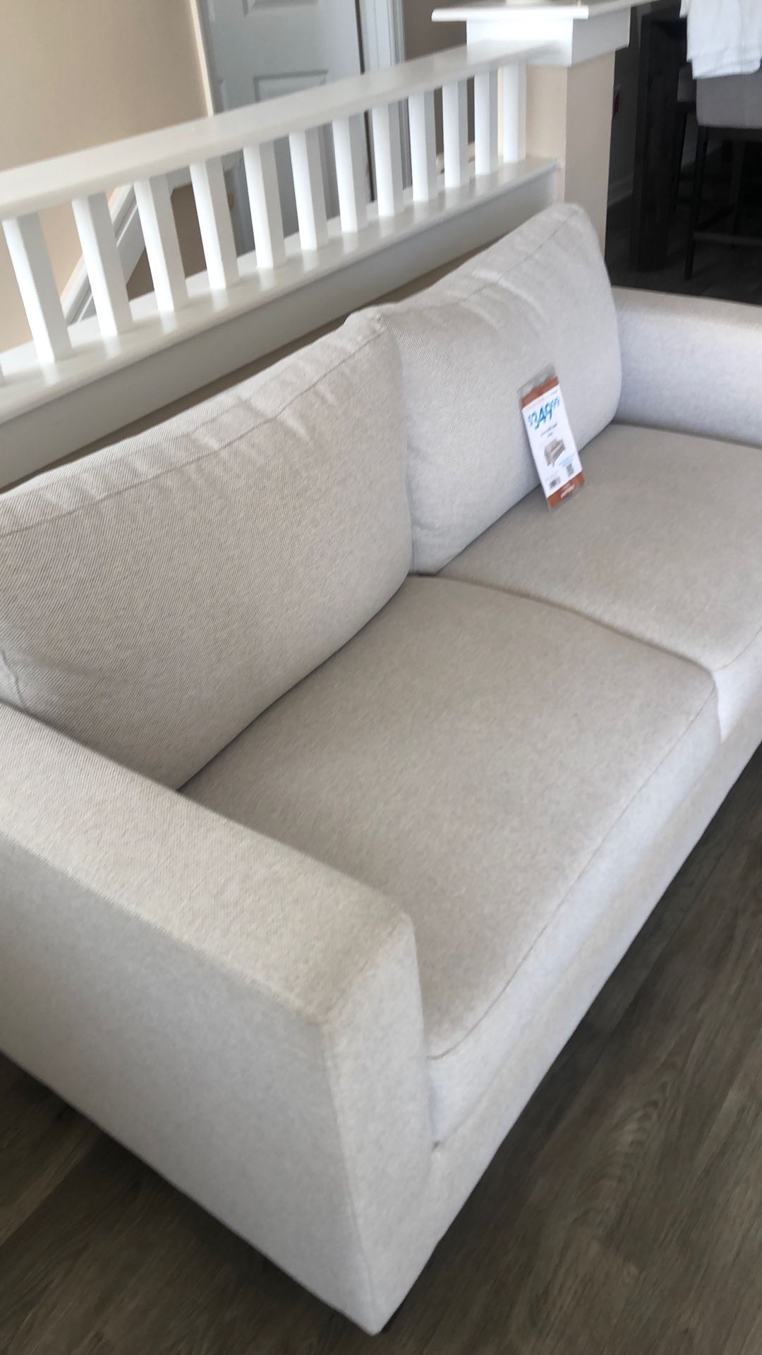 Stone Sofa Light Grey 29.7” Lx65” Wx34.2” H