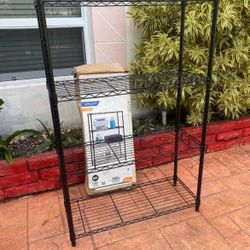 HDX 4-Tier Steel Wire Shelving Unit in Black (36 in. W x 54 in. H x 14 in. D)