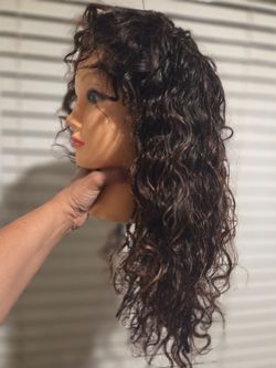 Curly Ombre Wig 16-18” Human hair pre- cut