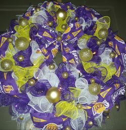 Christmas lakers wreath