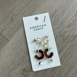 $7 for American Eagle Gold Hoop & Tortoiseshell Dangle Earring Set
