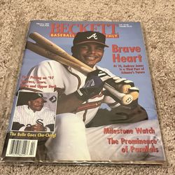 Beckett Baseball Card Issue #143 February 1997 Andruw Jones Albert Belle