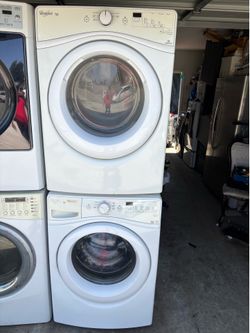 Whirlpool duet stackable washer and gas dryer