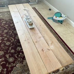 8 ft picnic table solid wood with detachable legs