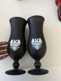 Medieval Times Black Smoked Glass Cups