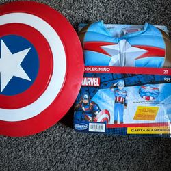 Marvel Captain America 2T Costume & Shield
