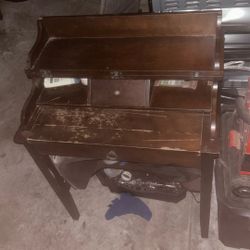 folding top table wood desk