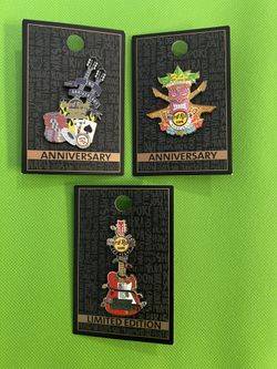 Hard Rock Pins Limited Edition Anniversary 3 Pieces